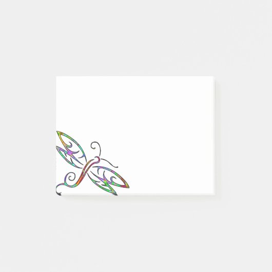 bunte Libelle Post-it Klebezettel (Vorderseite)