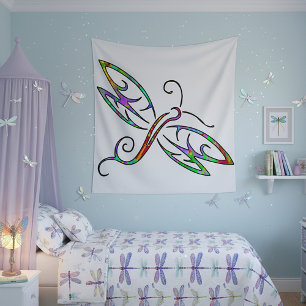 Bunte Libelle Wandteppich