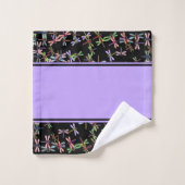 Bunte Libellen Badehandtuch Set (Waschlappen)