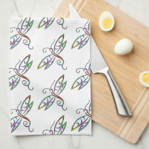 Bunte Libellen Geschirrtuch