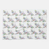 Bunte Libellen Geschirrtuch (Horizontal)