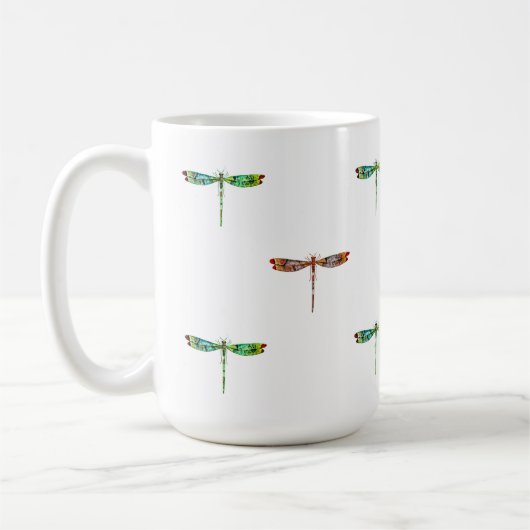Bunte Libellen-Tasse Kaffeetasse (Links)