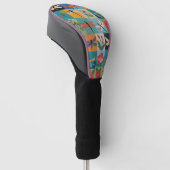 Bunte Libellen und Rosen Patchwork Golf Headcover (angewinkelt)