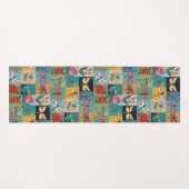 Bunte Libellen und Rosen Patchwork Yogamatte (Vorderseite (Horizontal))