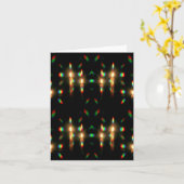 Bunte Lichter Kerzen Karte (Gelbe Blume)