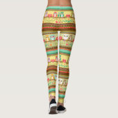 Bunte Liebe-Eulen-Leggings Leggings (Rückseite)