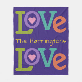 Bunte Liebe-Fleecedecke Fleecedecke