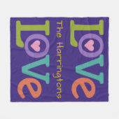 Bunte Liebe-Fleecedecke Fleecedecke (Vorderseite (Horizontal))