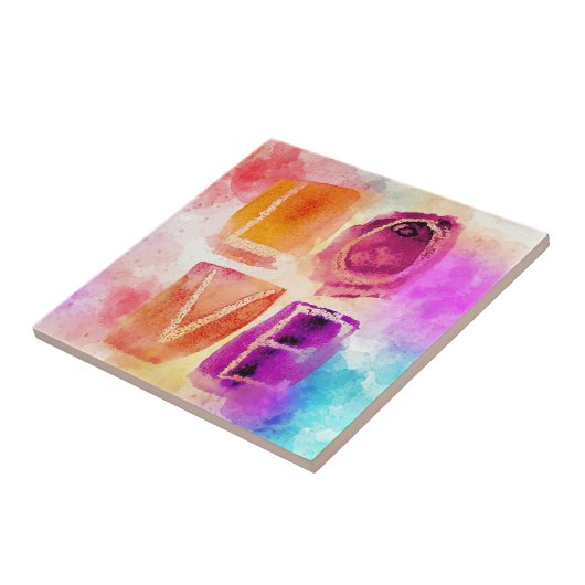 Bunte Liebe im Watercolor Fliese (Seite)