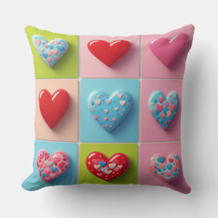 Bunte Liebesherzen für gemütliche Valentinsräume ❤ Kissen