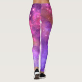 Bunte lila Leggings der Galaxie-Grafik-| (Rückseite)