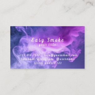 Bunte Lila Rauch Vape Shop Visitenkarte