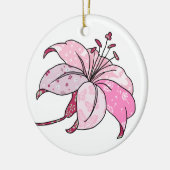 bunte Lilie Keramik Ornament (Links)