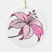 bunte Lilie Keramik Ornament (Hinten)