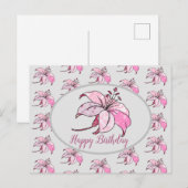 bunte Lilie Postkarte (Vorne/Hinten)