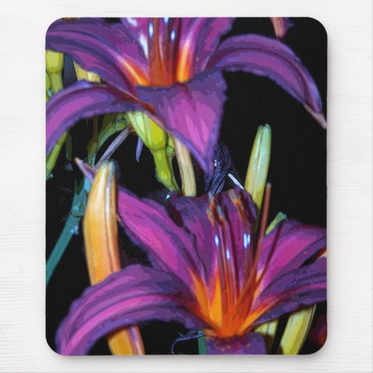 Bunte Lilien Mousepad (Vorne)