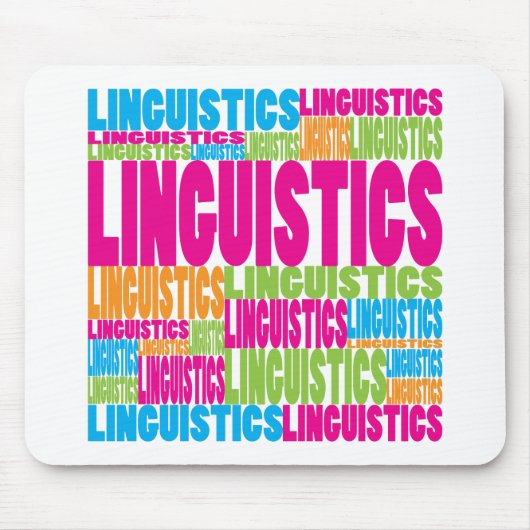 Bunte Linguistik Mousepad (Vorne)