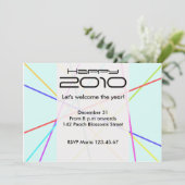 Bunte Linien Einladungs-Karte Einladung (Stehend Vorderseite)