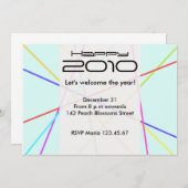 Bunte Linien Einladungs-Karte Einladung (Vorne/Hinten)