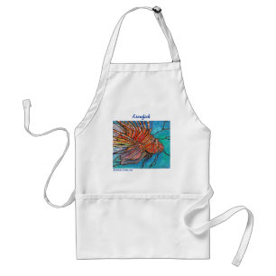 Bunte Lionfish-"Buntglas-" Art-Kunst! Schürze