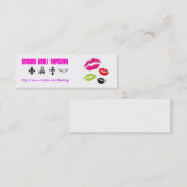 Bunte Lippen u. Symbol-Karte Mini Visitenkarte (Vorne/Hinten)