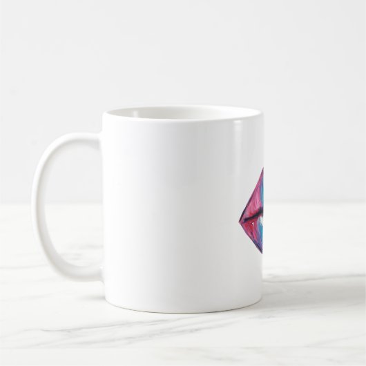 Bunte Lippenkunst Kaffeetasse (Links)