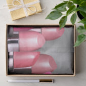 Bunte Lippenstifte u. Dame In High Heels Seidenpapier (Geschenk)
