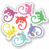 Bunte Lizards Aufkleber (Vorderseite)