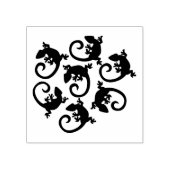 Bunte Lizards Gummistempel (Prägung)