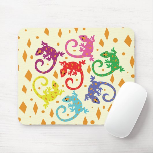 Bunte Lizards Mousepad (Mit Mouse)