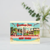 Bunte Long Island Postkarte (Stehend Vorderseite)