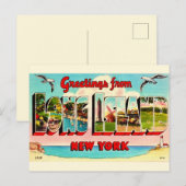 Bunte Long Island Postkarte (Vorne/Hinten)