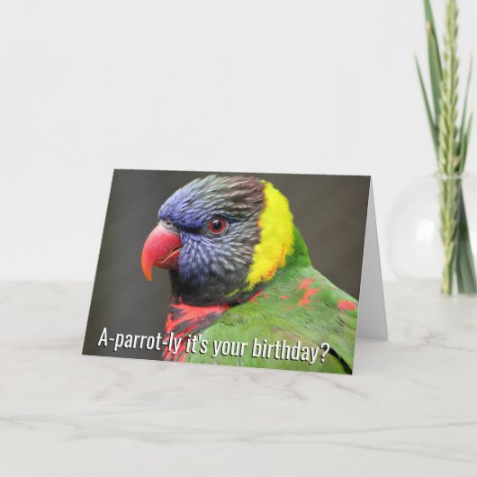 Bunte Lorikeet Geburtstags-Karte Karte (Vorderseite)