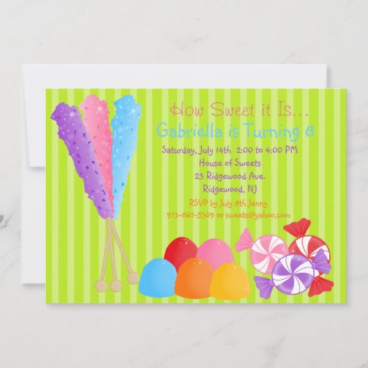 Bunte Lose der Einladung (Vorderseite)