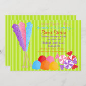 Bunte Lose der Einladung des Süßigkeits-Bonbon-16 (Vorne/Hinten)