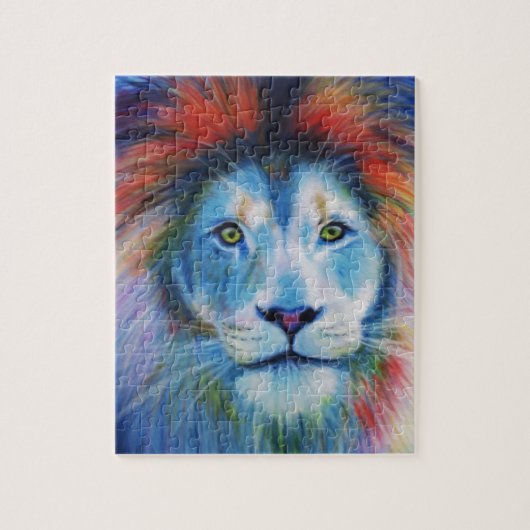 Bunte Löwen Puzzle (Vertikal)