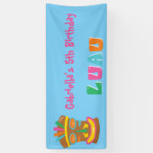 Bunte Luau Party Tiki Fahne Banner (Vertikal)