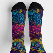Bunte Lucky no 7 Katze Socken (Oben)