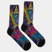 Bunte Lucky no 7 Katze Socken (Rechts)