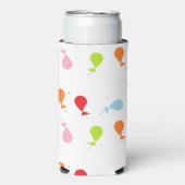 Bunte Luftballons auf weiß Selters Dosenkühler (Seltzer Vorderseite)