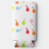 Bunte Luftballons auf weiß Selters Dosenkühler (Rückseite)