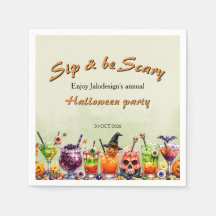 Bunte lustige gruselige Cocktails Halloween-Party