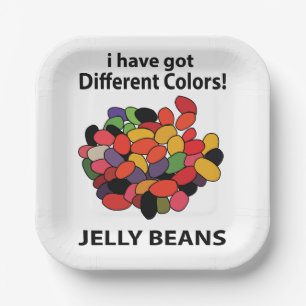 Bunte lustige Jelly Beans Party Pappteller