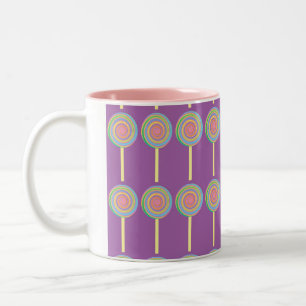 Bunte Lutscherentwurfs-Kaffee-Tasse Zweifarbige Tasse