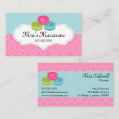 Bunte Macarons Bäckerei Visitenkarte (Vorne/Hinten)