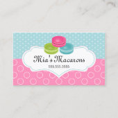 Bunte Macarons Bäckerei Visitenkarte (Vorderseite)