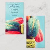 Bunte Macarons Plätzchen-Visitenkarte Visitenkarte (Vorne/Hinten)