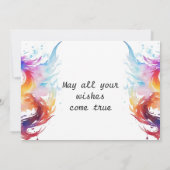 Bunte Majestic Dragon zum Geburtstag Karte (Rückseite)