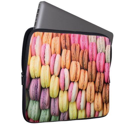 Bunte Makronen Laptopschutzhülle (Vorne Rechts)