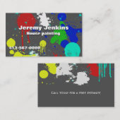 Bunte Maler-Visitenkarte Visitenkarte (Vorne/Hinten)